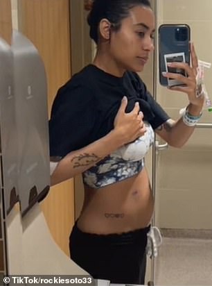 Sie ist oben nach der Operation abgebildet