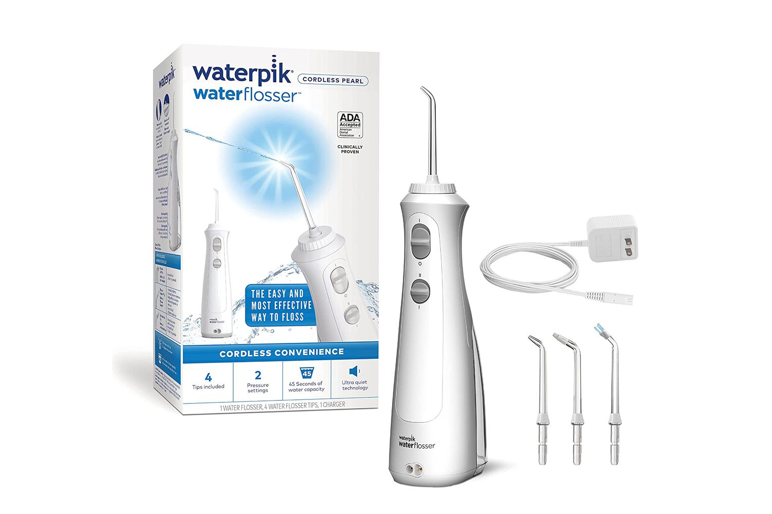 Amazon Prime Day Waterpik Cordless Pearl wiederaufladbare tragbare Munddusche für Zähne