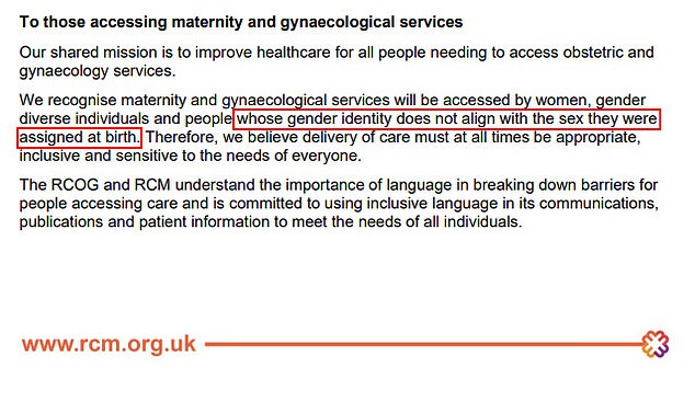 Jetzt wird NHS-Hebammen gesagt, dass Sex bei der Geburt „ZUGEWIESEN“ wird: Das Memo „Inklusivität“ des Royal College löst unter Medizinern Wut aus